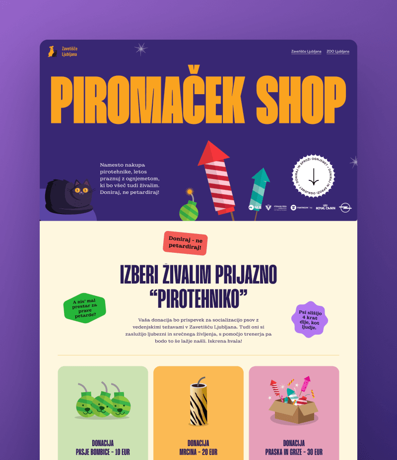 Piromaček Campaign Website